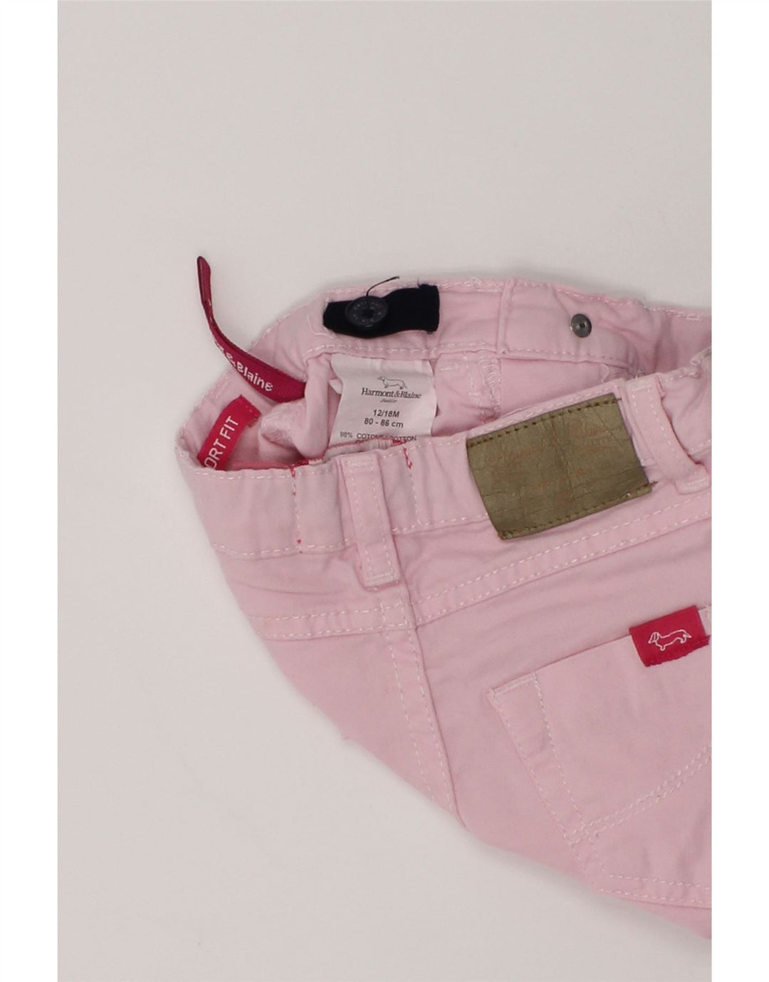 HARMONT & BLAINE Baby Girls Straight Jeans 12-18 Months W20 L12  Pink | Vintage Harmont & Blaine | Thrift | Second-Hand Harmont & Blaine | Used Clothing | Messina Hembry 