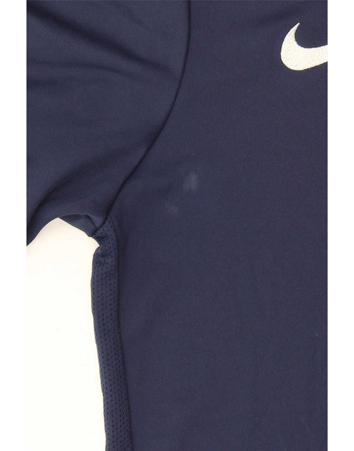 Мужская футболка Nike Dri Fit, маленький темно-синий полиэстер