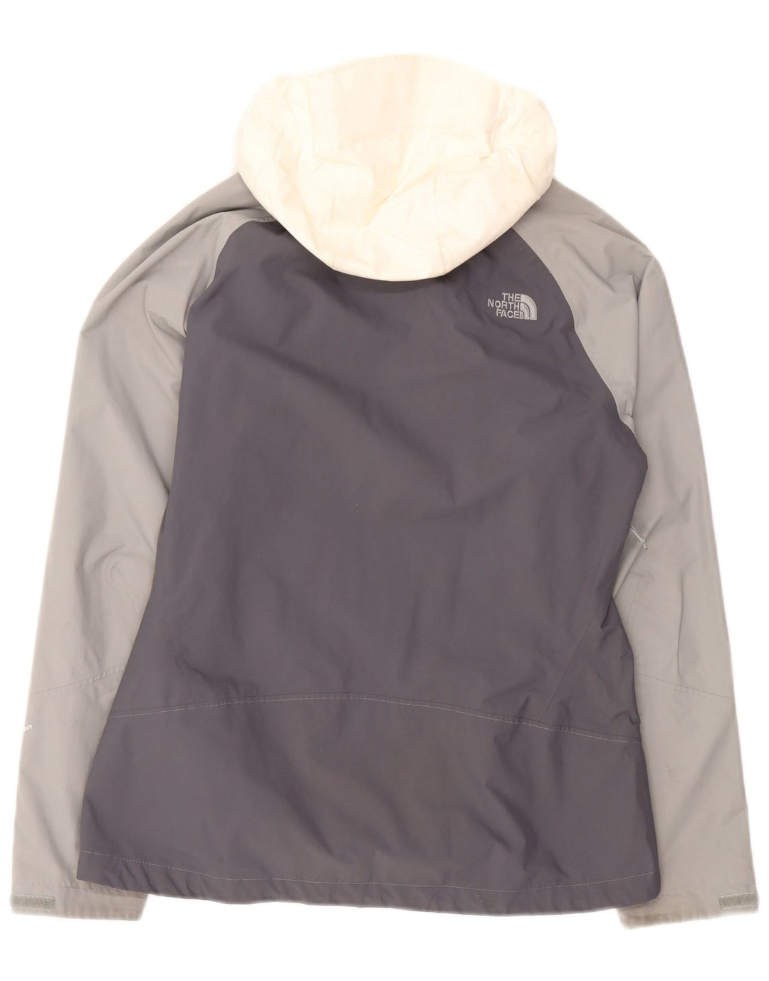 Женская дождевик с капюшоном Hugo Boss UK 16, большой серый нейлон с цветными блоками