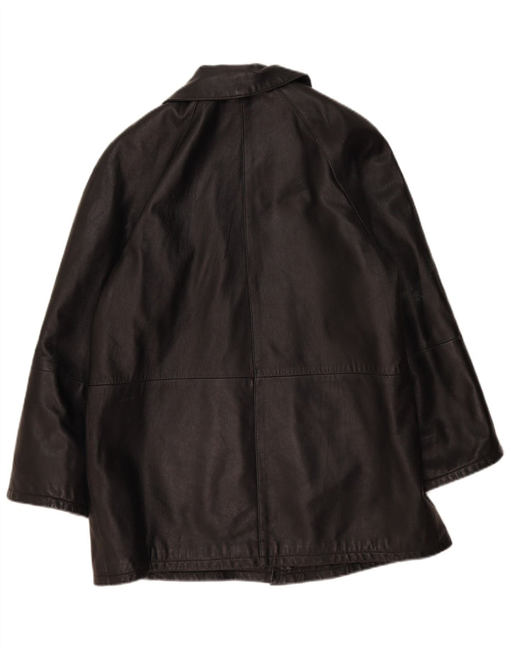 Женское кожаное пальто свободного кроя Conbipel IT 44 Medium Black