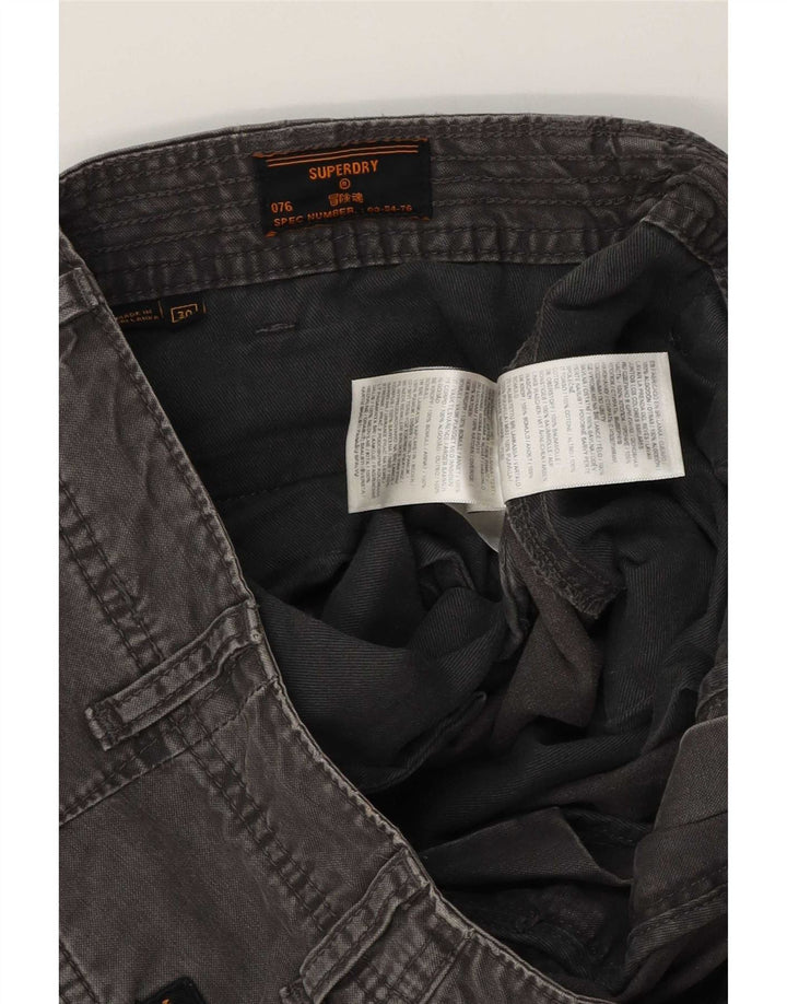Мужские шорты-карго Superdry W30, хлопок среднего серого цвета