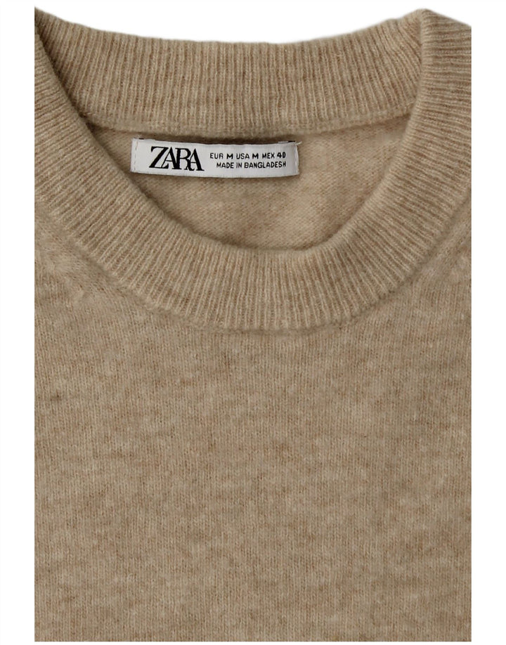 Мужской джемпер с круглым вырезом Zara, средний бежевый