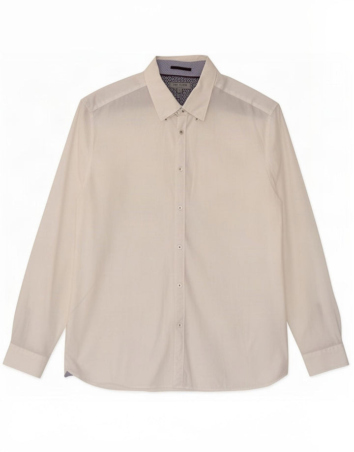 Мужская рубашка Ted Baker, размер 6, 2XL, белый хлопок