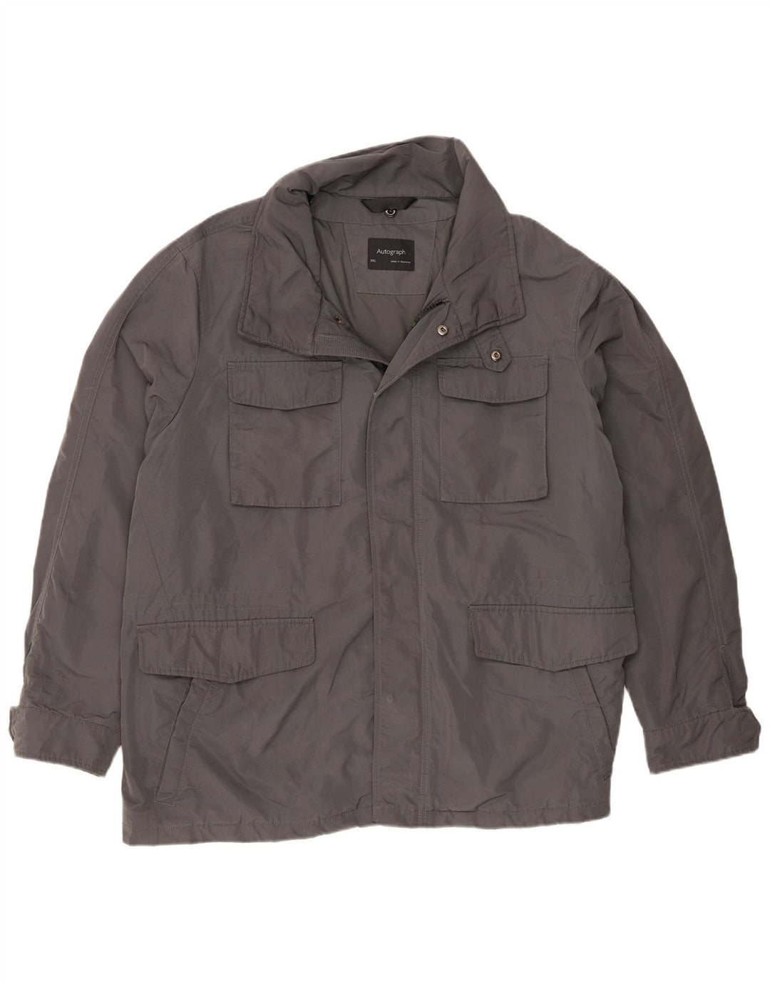 Мужская куртка Marks & Spencer UK 46 3XL серая, полиэстер