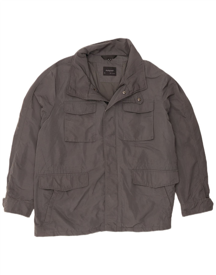 Мужская куртка Marks & Spencer UK 46 3XL серая, полиэстер