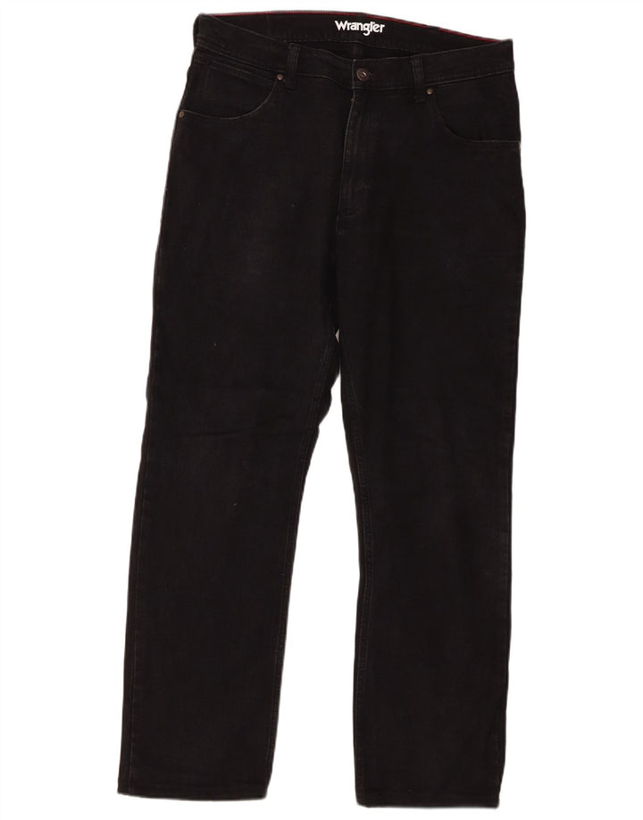 Мужские прямые джинсы Wrangler W34 L29, черный хлопок