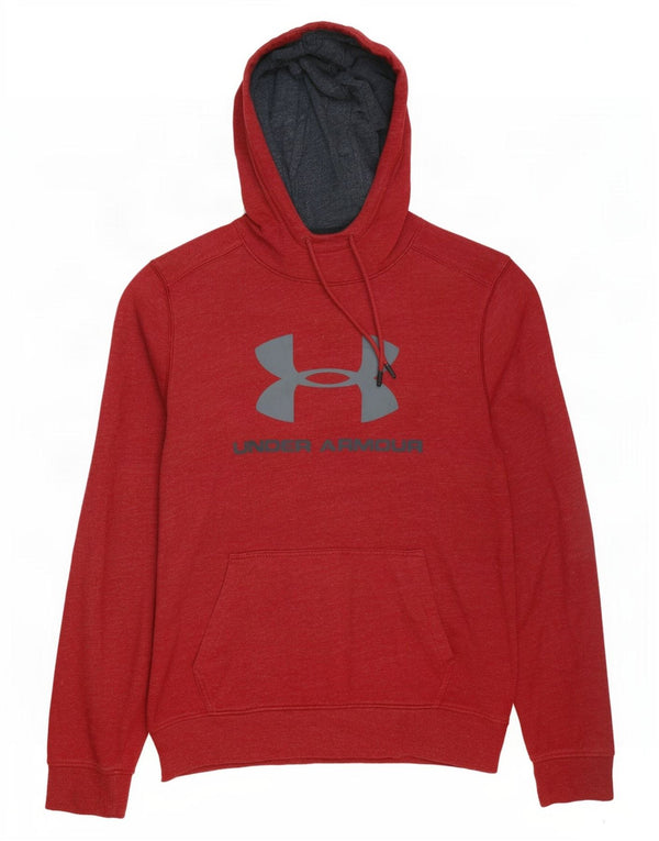 Мужской джемпер с капюшоном Under Armour, большой бордовый, хлопок