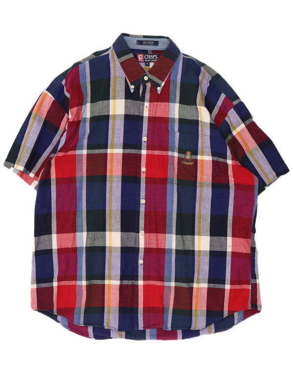 Мужская рубашка с коротким рукавом Chaps Ralph Lauren XL, хлопковая разноцветная клетка