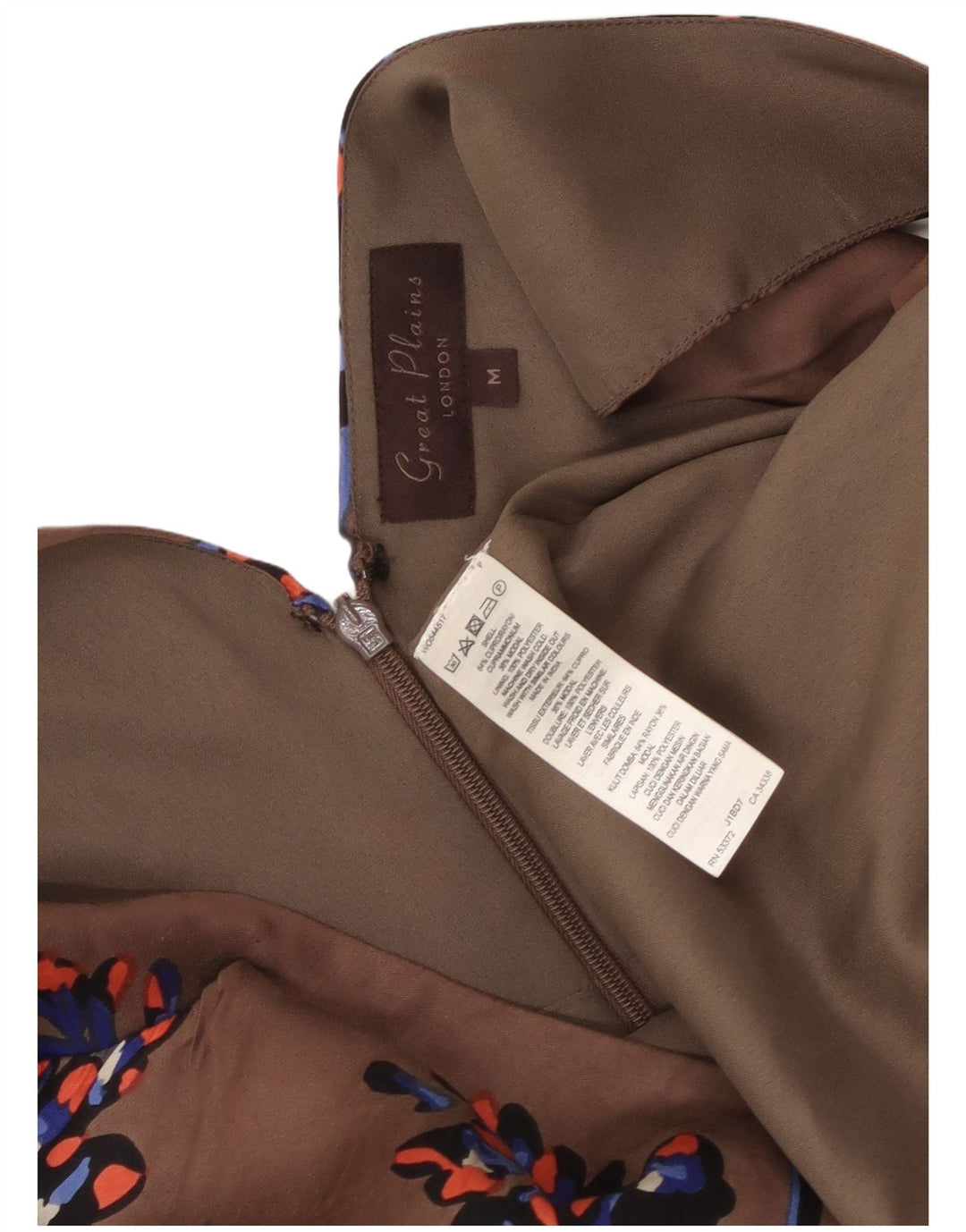 Женское платье макси без рукавов GREAT PLAINS UK 12, средний коричневый цветочный вискоза