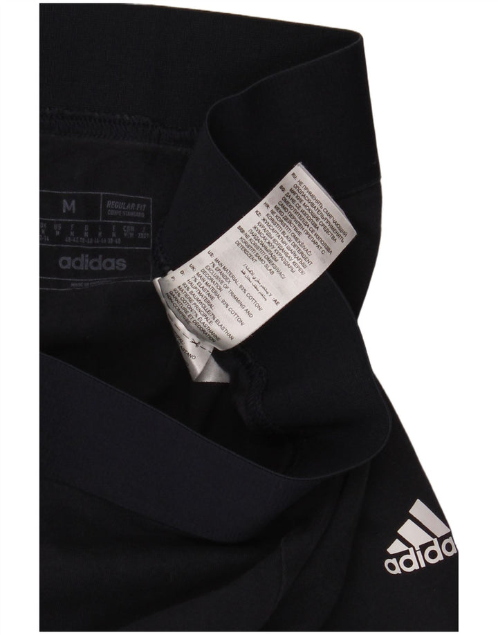 Женские леггинсы Adidas Regular Fit UK 12/14, средний черный хлопок, черный