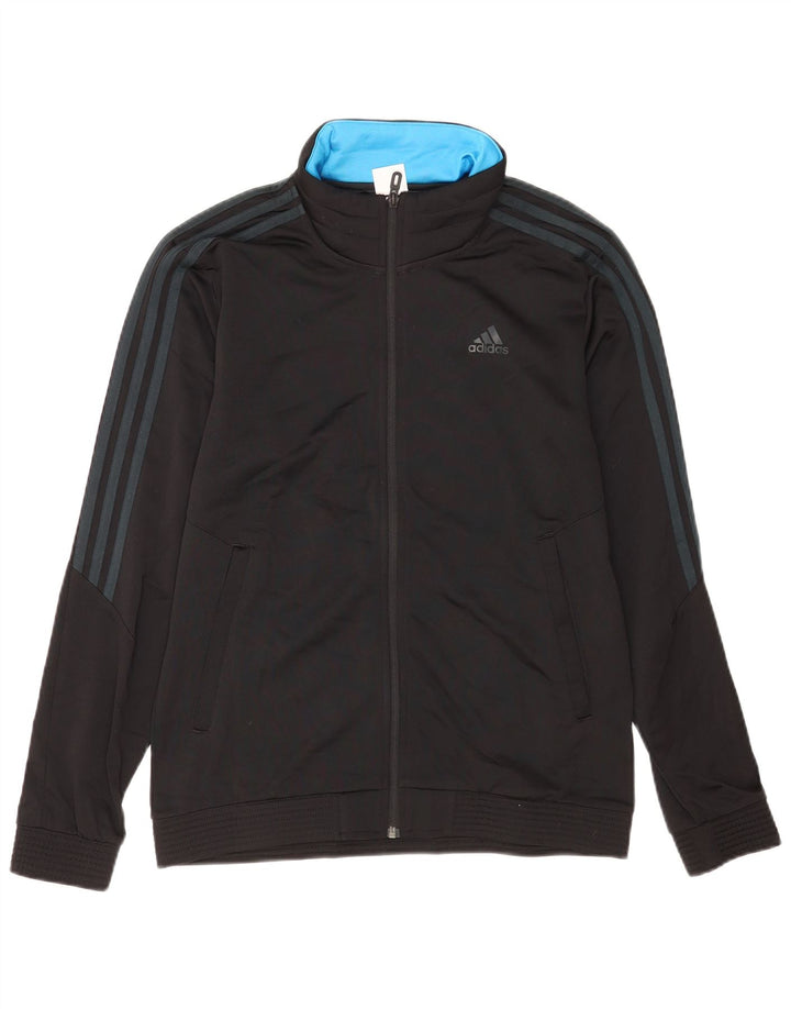 Мужская спортивная куртка Adidas UK 40/42, средний черный полиэстер