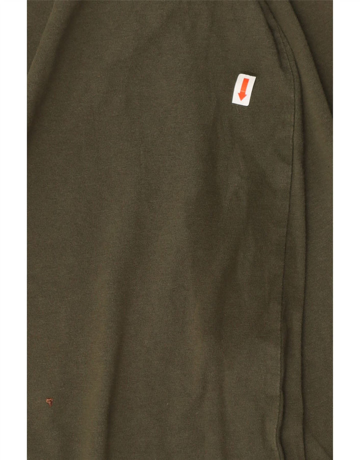 TIMBERLAND Мужской топ стандартного кроя с рисунком и длинным рукавом, XL, цвет хаки, хлопок