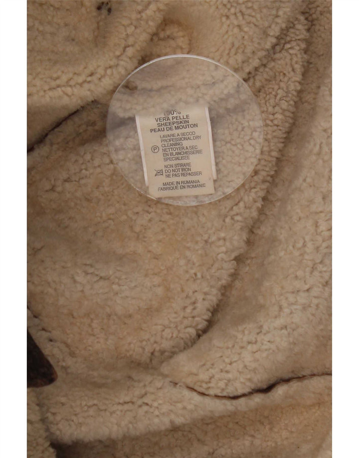 Мужская короткая куртка Marlboro Classics UK 42 XL из коричневой овчины