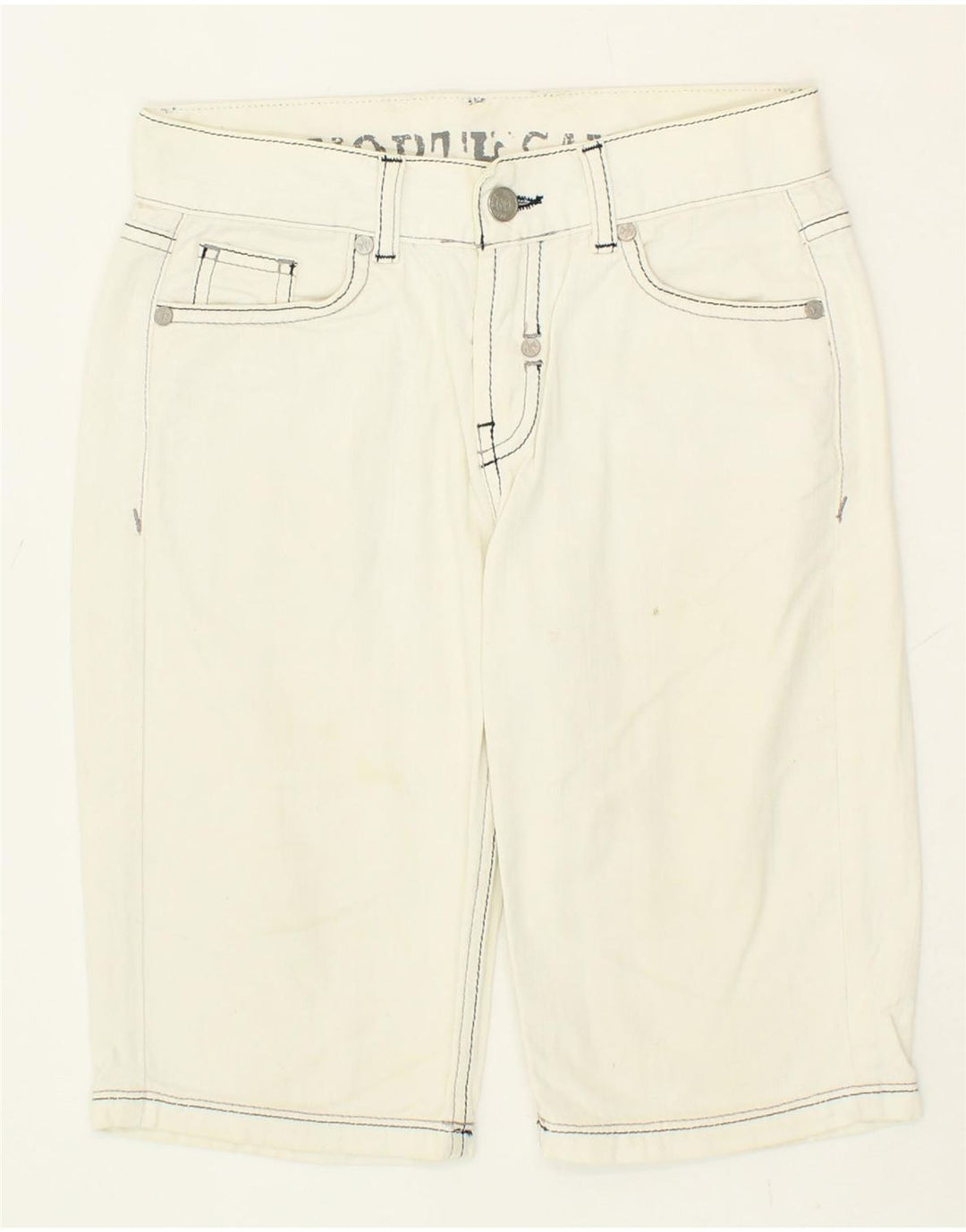 NORTH SAILS Boys Denim Shorts 9-10 Years W26 White Cotton Vintage North Sails and Second-Hand North Sails from Messina Hembry 