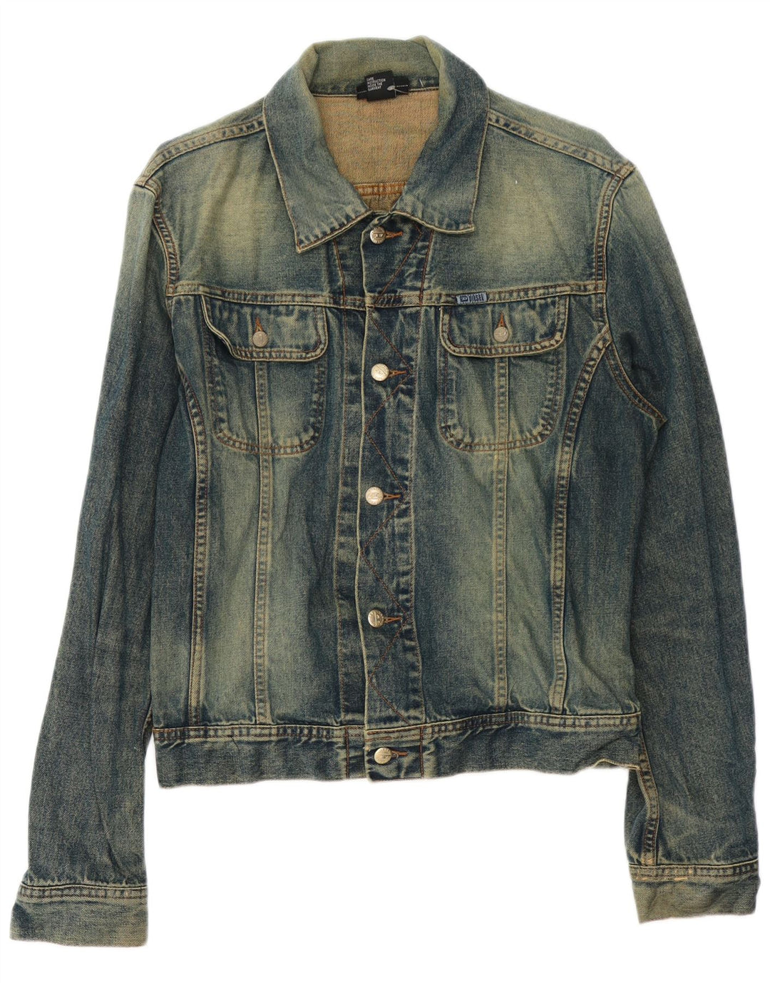 Мужская джинсовая куртка DIESEL UK 40, большая синяя, хлопок