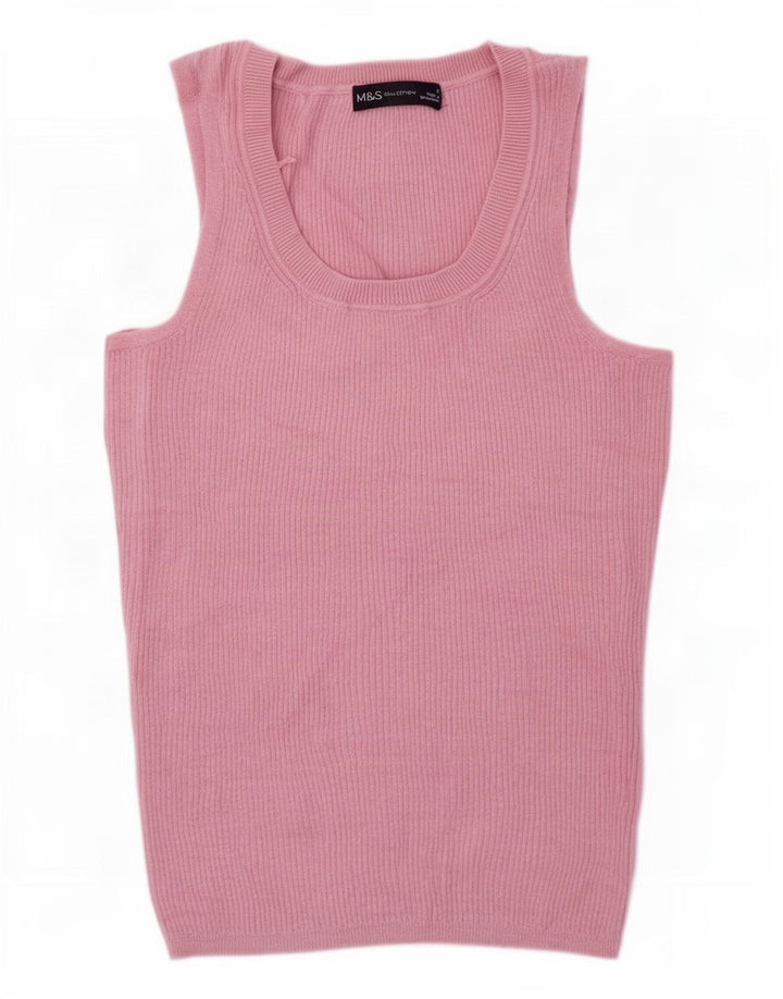 Женский жилет Marks & Spencer Top UK 8, маленький, розовый, вискоза