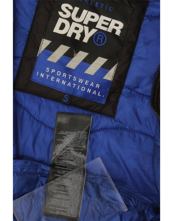 SUPERDRY Мужская утепленная куртка с капюшоном UK 36, маленькая, черный нейлон
