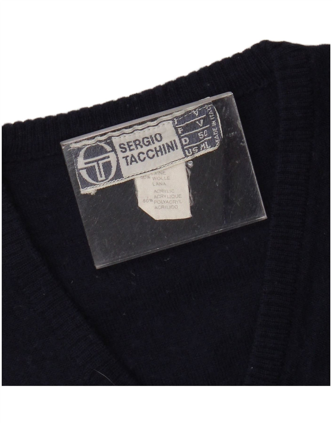 Женская майка-майка SERGIO TACCHINI UK 14, средний темно-синий в полоску, шерсть