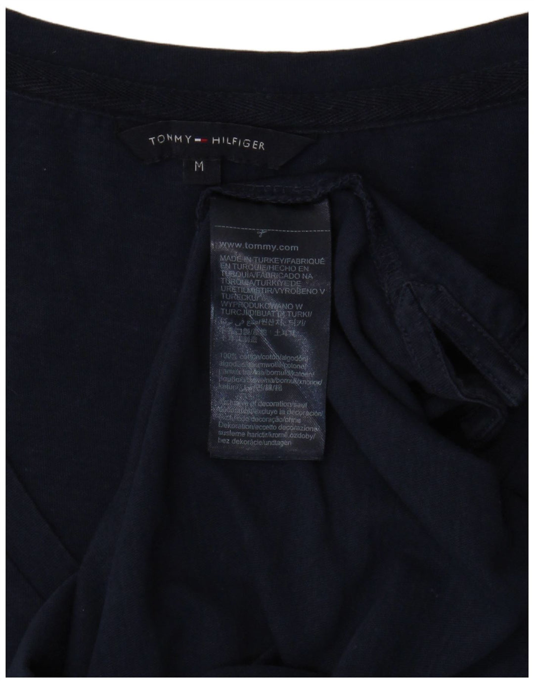 TOMMY HILFIGER Женская футболка Top UK 12 Medium Navy Blue Хлопок