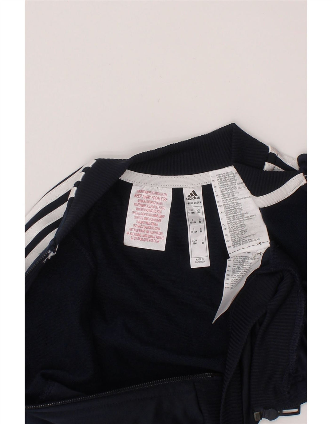 Спортивный костюм ADIDAS для мальчиков, верхняя куртка 12–18 месяцев, темно-синий полиэстер