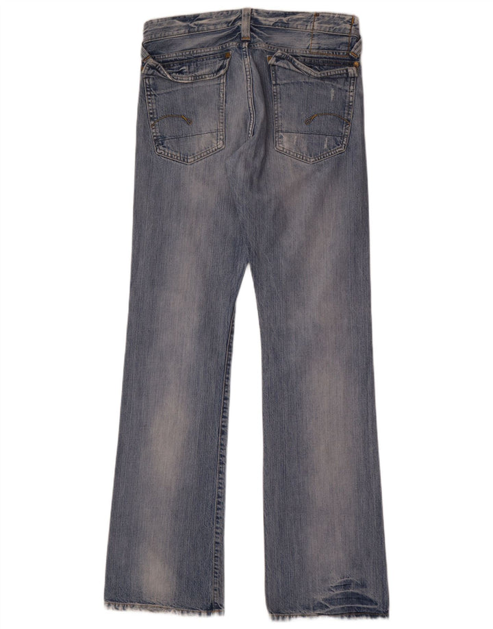 Мужские потертые джинсы G-Star Bootcut W32 L36, синий хлопок
