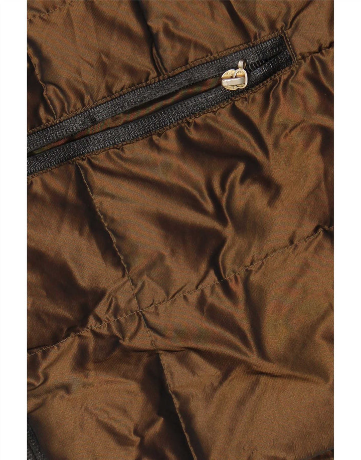 Colmar Женская стеганая куртка с капюшоном UK 14 Средний Коричневый