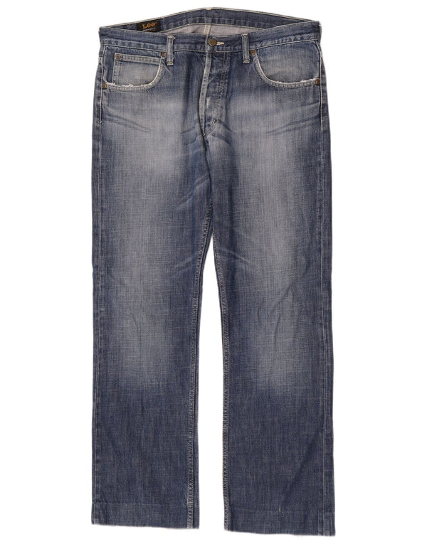 Мужские прямые джинсы Lee Freeburn W34 L30, синий хлопок