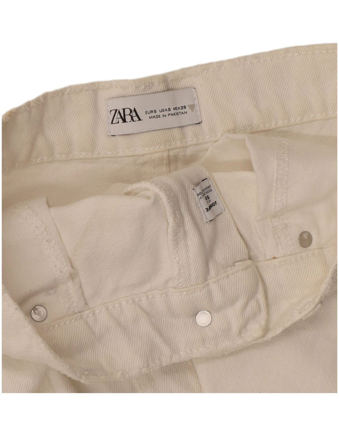 Женская джинсовая юбка Zara, маленькая W28, белый хлопок