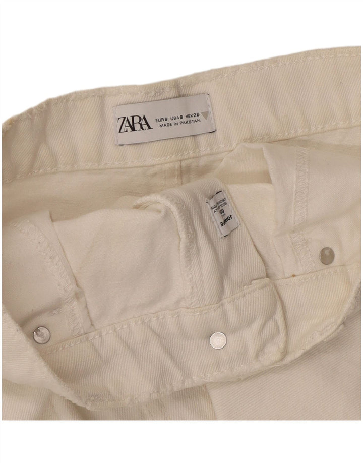 Женская джинсовая юбка Zara, маленькая W28, белый хлопок