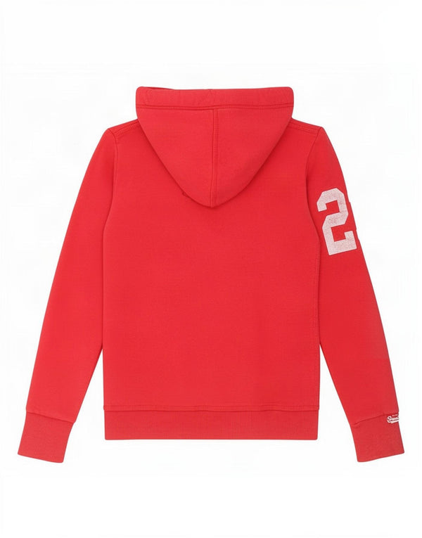 Женский джемпер с капюшоном Superdry UK 6 XS, красный хлопок
