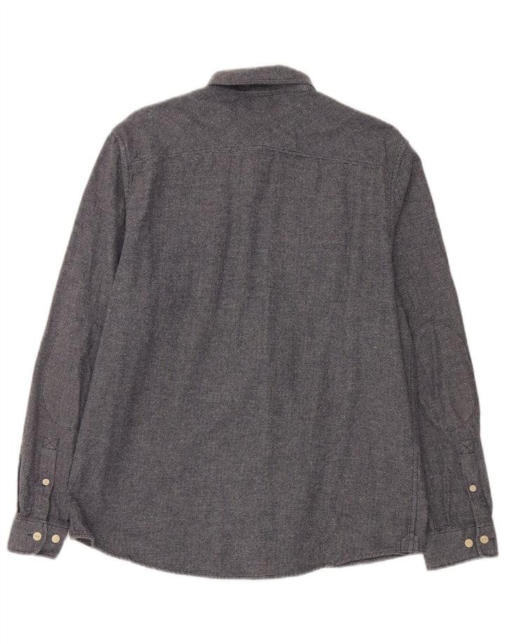 Мужская рубашка Jack Wills, большая синяя хлопковая елочка