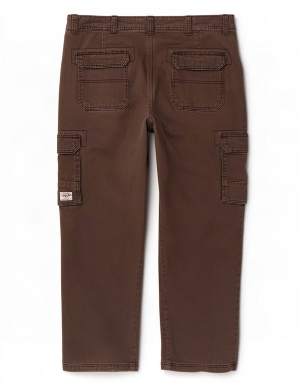 Мужские прямые брюки-карго Wrangler W38 L29, коричневые, хлопковые