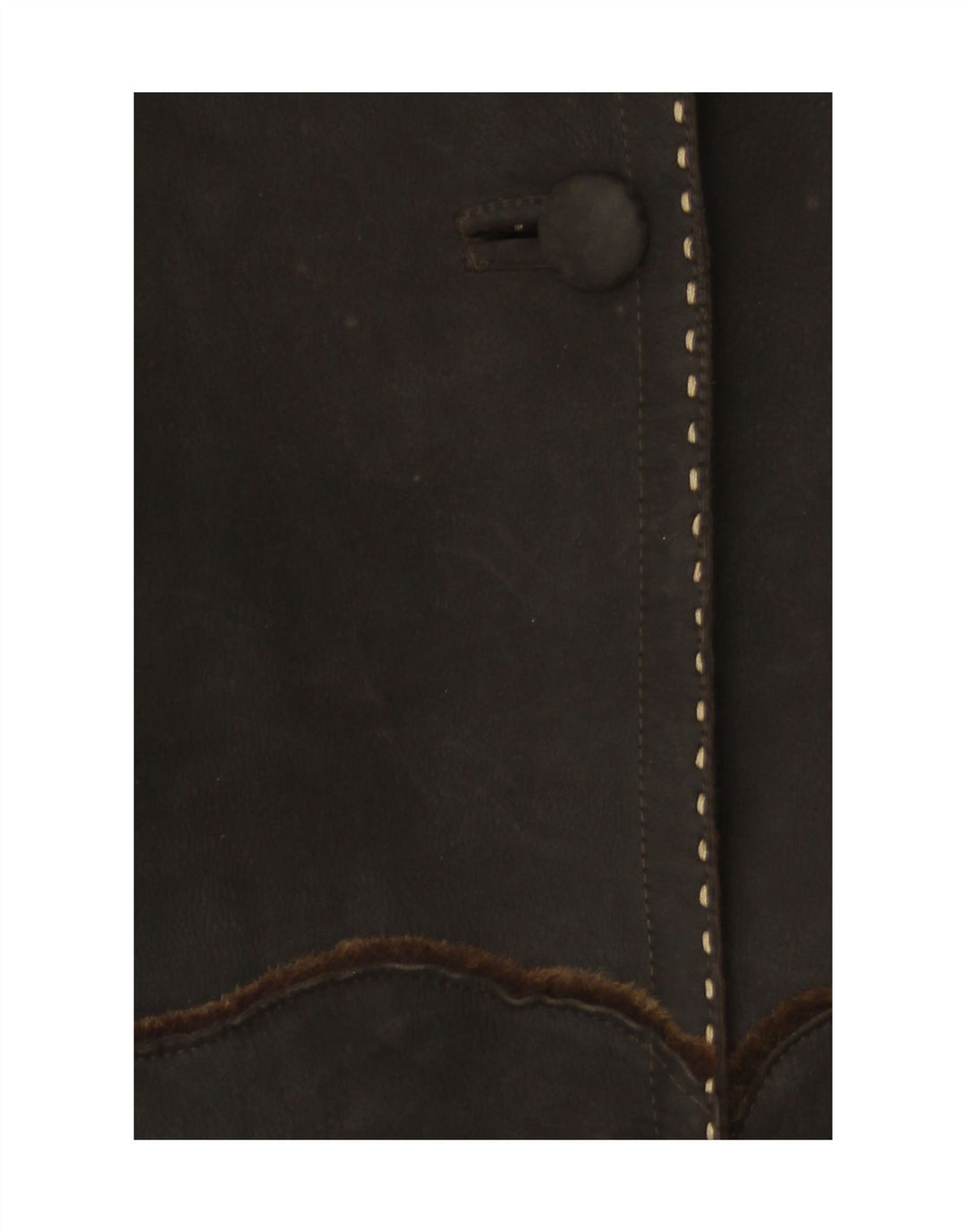 ВИНТАЖНОЕ женское замшевое пальто UK 16, большое коричневое