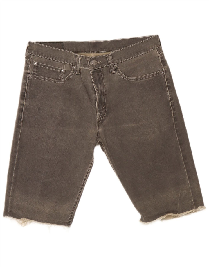 Мужские джинсовые шорты Levi's W34, большие серые, хлопок