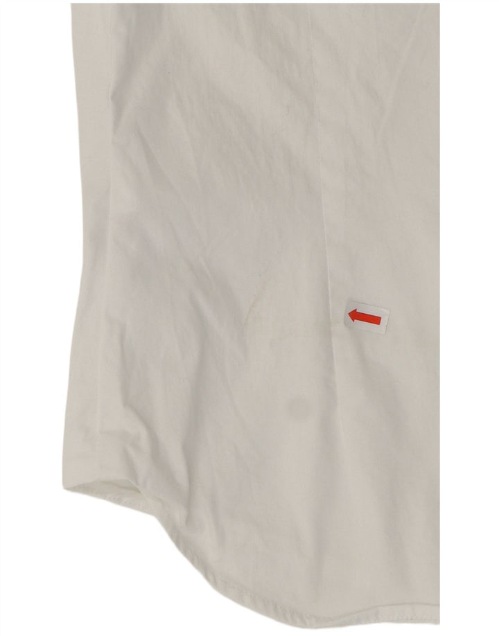 Женская деловая рубашка ZARA UK 10, маленький размер, белый хлопок