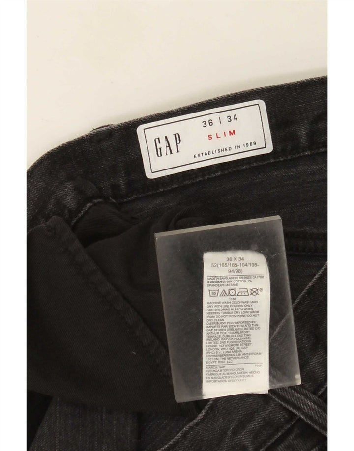 Мужские узкие джинсы Gap W36 L34, черный хлопок