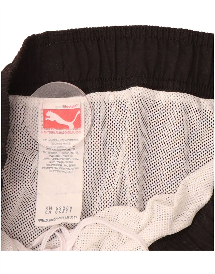 PUMA Mens Graphic Sport Shorts Large  Black Colourblock Polyester