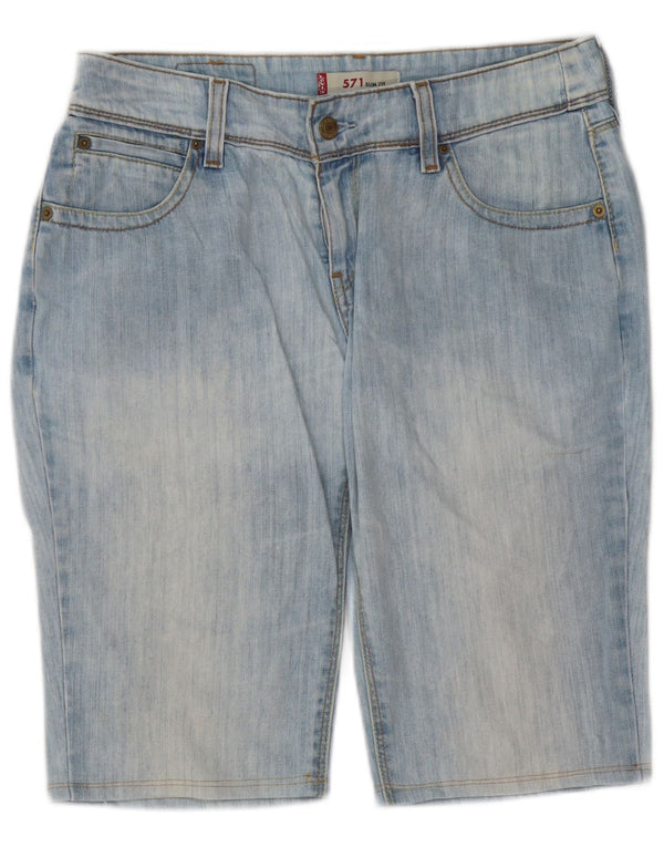 Женские джинсовые шорты Levi's 571 Slim Fit W31, хлопковые, среднего синего цвета