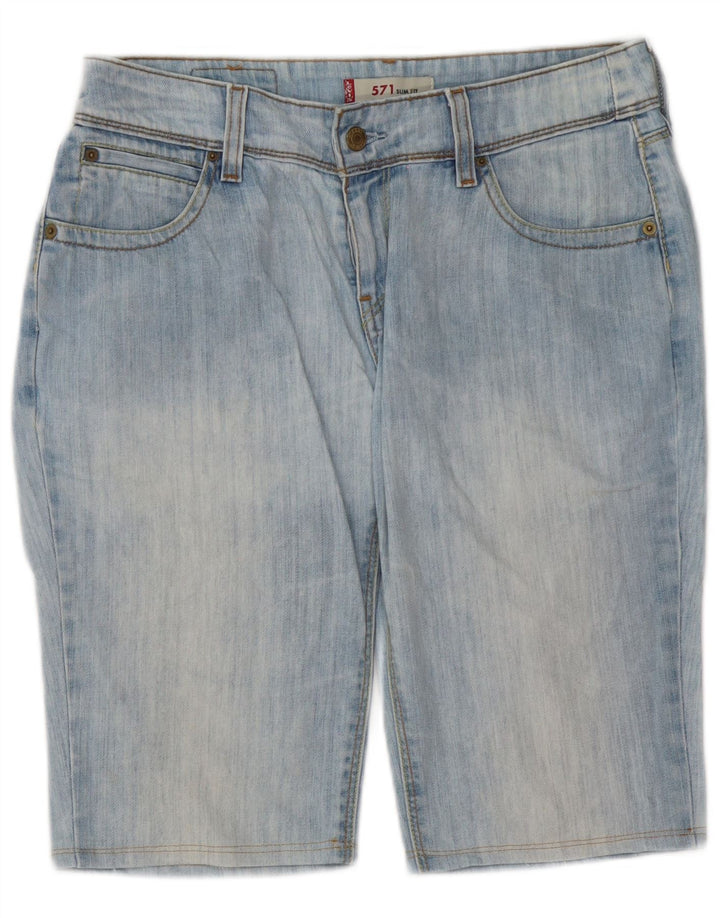 Женские джинсовые шорты Levi's 571 Slim Fit W31, хлопковые, среднего синего цвета