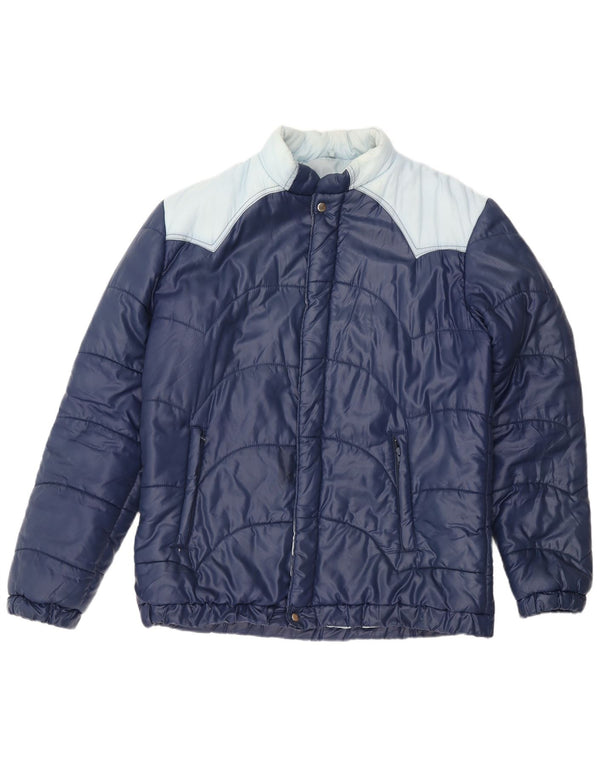 Винтажная мужская стеганая куртка IT 54 2XL Темно-синий Полиамид