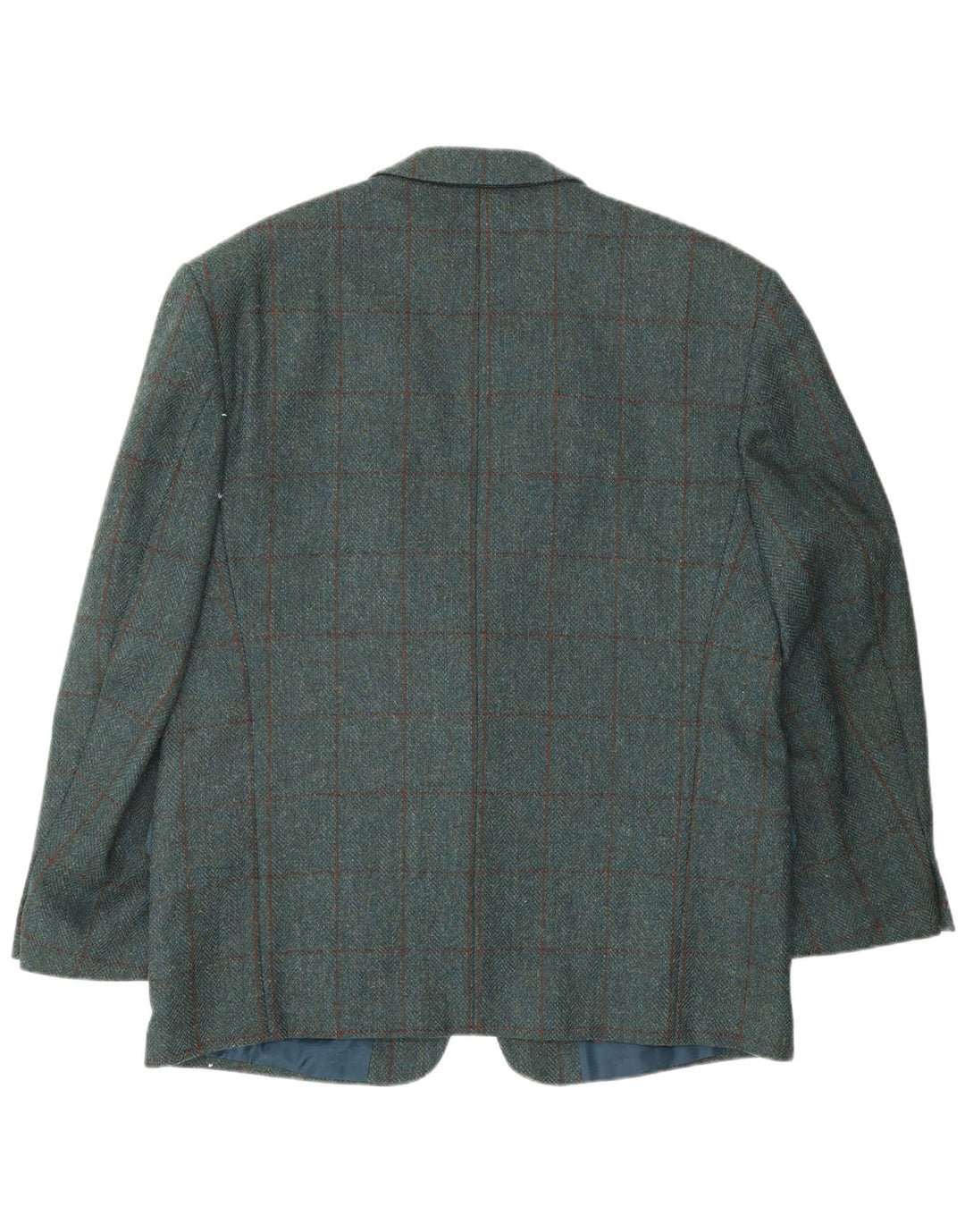 Мужской пиджак Canda на 2 пуговицах, Великобритания 40, большой синий плед, новая шерсть