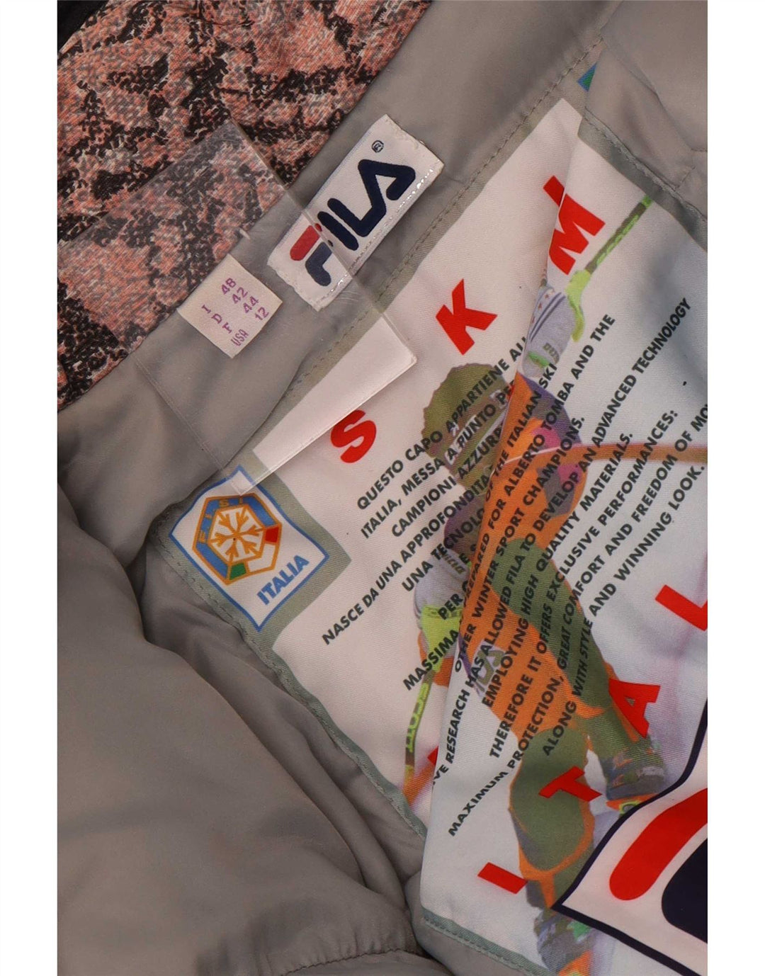 Женский лыжный комбинезон Fila IT 48 XL черный с цветными блоками