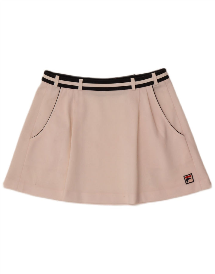 Женская мини-теннисная юбка Fila UK 12, средний полиэстер в белую полоску