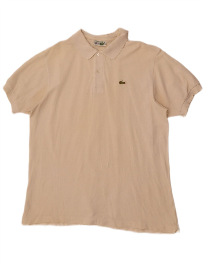 Мужская рубашка-поло Lacoste, размер 6 XL, белый хлопок