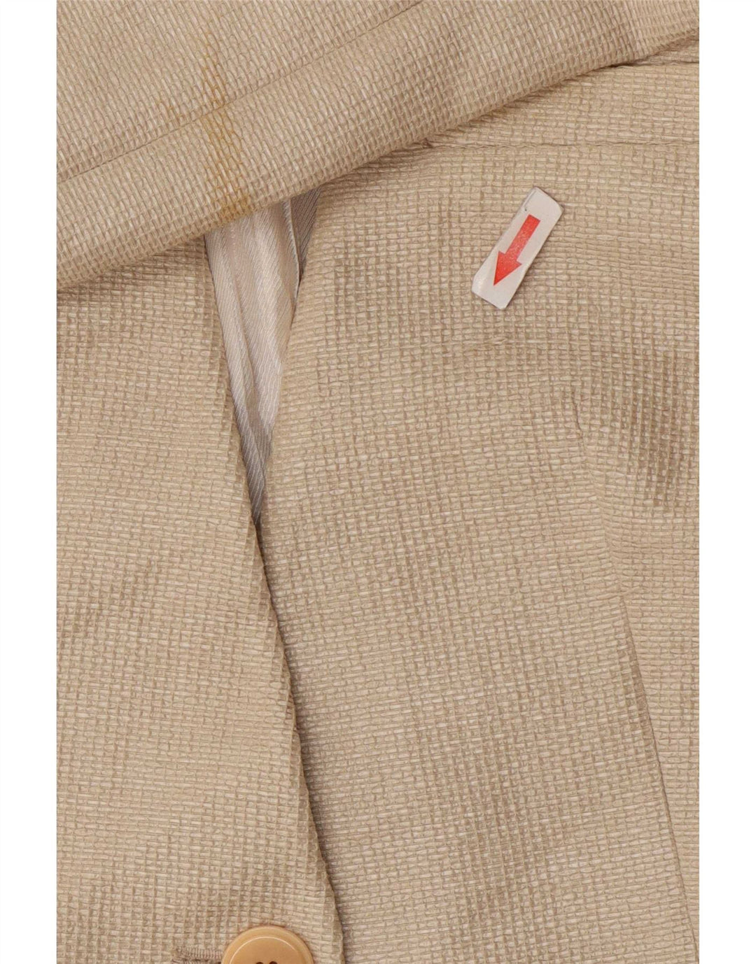 Женский пиджак Zara UK 12, средний бежевый, хлопок