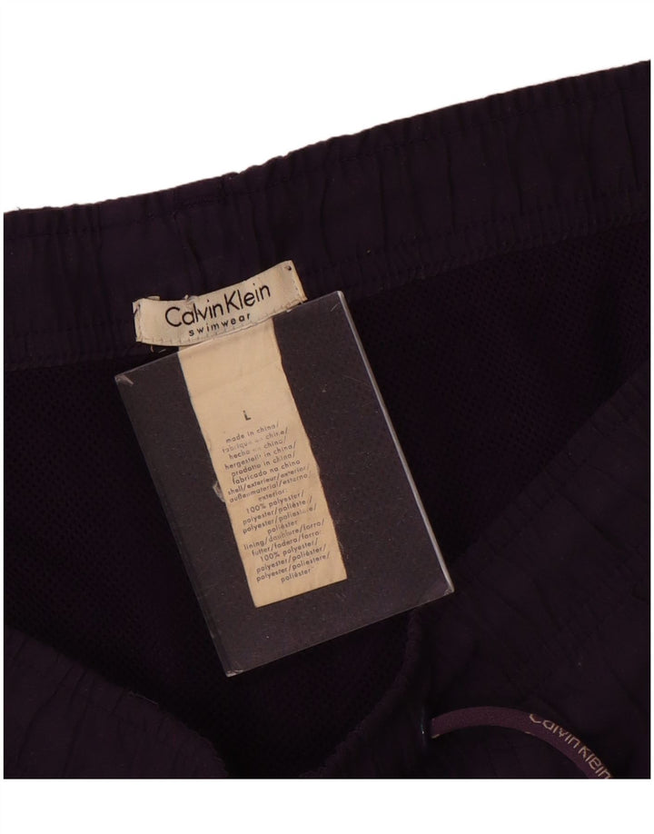 CALVIN KLEIN Мужские шорты для плавания с рисунком, большие фиолетовые, полиэстер