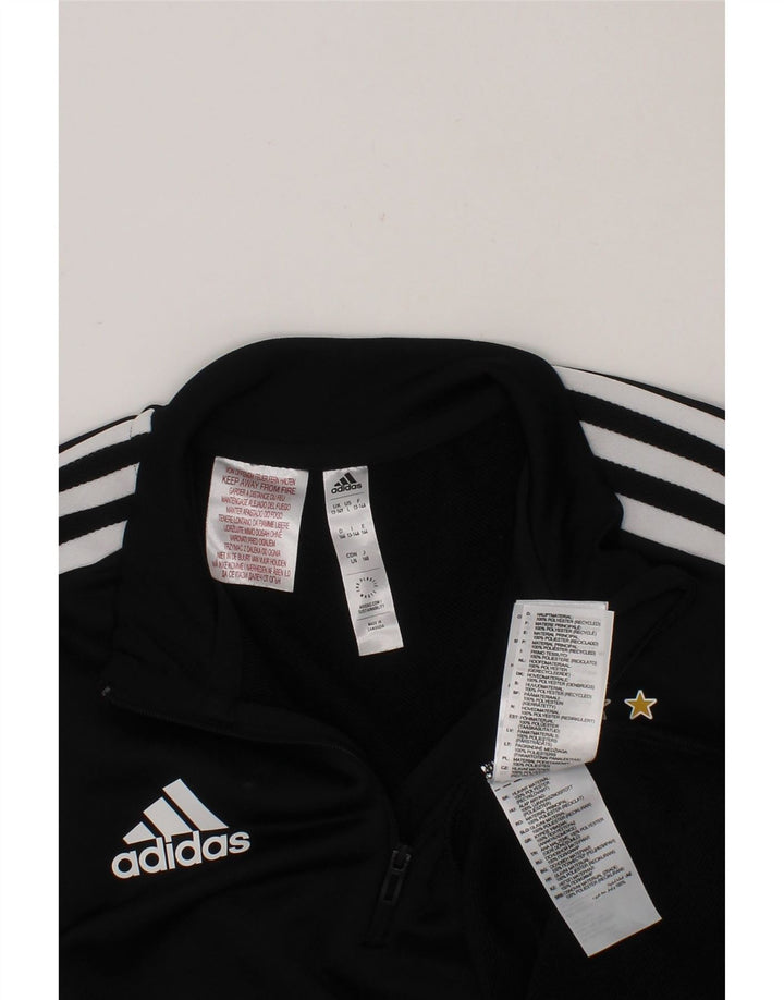 ADIDAS Boys Aeroready Pullover Tracksuit Top 13-14 Years Black Colourblock Vintage Adidas and Second-Hand Adidas from Messina Hembry 