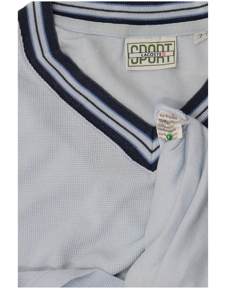 Мужская футболка LACOSTE, размер 7, 2XL, синяя, хлопок