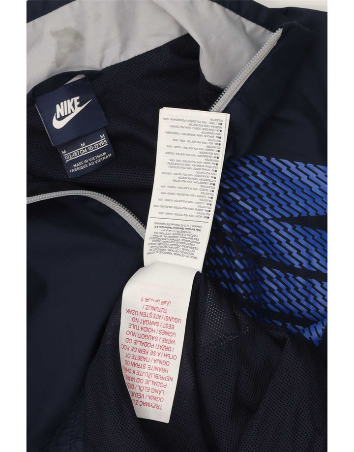 Спортивный костюм Nike для мальчиков, верхняя куртка 10–11 лет, средний темно-синий с цветными блоками