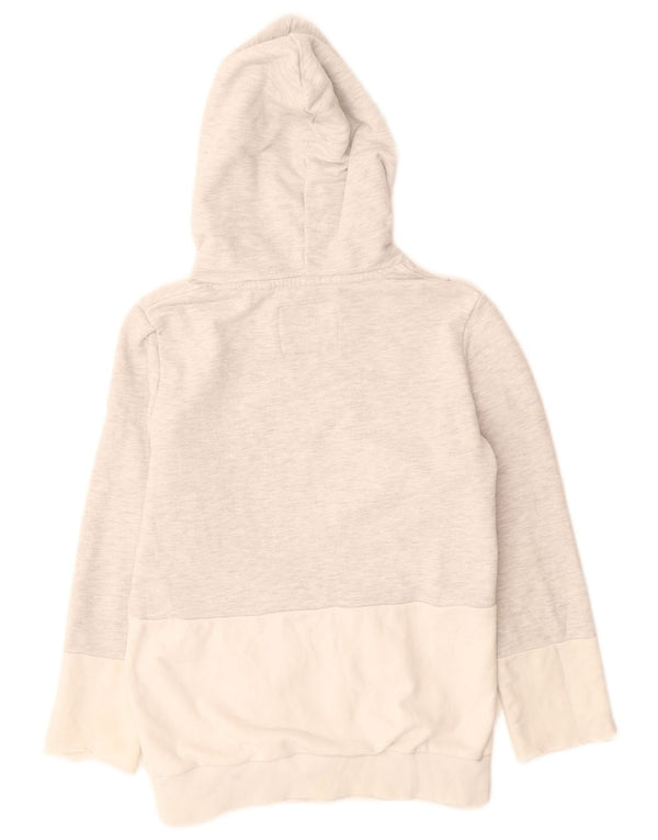 Женский джемпер с капюшоном SUPERDRY UK 10, маленький серый, хлопок с цветными блоками